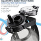 AQUAFIT 128 oz Water Bottle with Time Marker - 2in1 Straw & Chug Lid - BPA Free Big Jug with Straw - Gym Water Bottle with Strap (128 Ounces, Clarity)