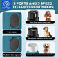 PAPIPAFFEED Dog Nail Grinder Upgraded with 2 LED Lights, 3-Speed Rechargeable & Quiet - Upgraded Electric Pet Nail Trimmer for Small Medium Large Dogs & Cats, Painless Paws Grooming Tool - Blue