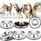 Zopeal 6 Pcs Puppy Food Bowls 11.8" Stainless Steel Puppy Feeding Bowl Dog Food Water Bowls, Weaning Feeder for Litters, Small Medium Large Dogs, Pets