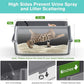 2PACK Stainless Steel Cat Litter Box with High Sides Lid, Extra Large XL Litter Box for Big Cats, Metal Kitty Litter Boxes with Anti-Leakage Enclosure,Non-Stick,Odorless,Scoop Included