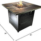 DualHeat by Endless Summer, The Harris, 38" Square Propane Gas Outdoor Fire Pit/Patio Heater