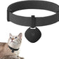 Safety Cat Collar Pro and Tag Set - U.S. IDA Gold Award, Elastic Release Cat Collar Charm Tag, Non Breakaway Cat Collar Adjustable with Charm for Kitten Small Large Cats (Midnight Black, M)