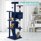 FDW Cat Tree 70in Cat Tower Multi-Level Durable Cat Scratching Post & Cozy Fun Cat Jumping Platform Space Saving Cat Condo Pet Play House for Indoor Cats,Navy Blue