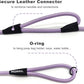 Rope Dog Leash with Two Handles, 6 Foot Heavy Duty Dog Leash with Aviation Aluminum Auto Locking Carabiner, Strong Nylon Pet Lead for Small, Medium, Large Dogs (Purple, 6FT-Two Handle)