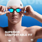 ZIONOR G1 Lite Swim Goggles with Swim Cap Comfortable Anti-fog Swimming Goggles Cap Set for Adult Men Women
