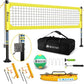 Heavy Duty Volleyball Net Outdoor with Steel Anti-Sag System, Adjustable Aluminum Poles, Professional Volleyball Nets Set for Backyard and Beach, Volleyball and Carrying Bag