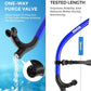 OMID SN1 Snorkel for Adult Youth, Diving Snorkel with One-Way Purge Valve, Food-Grade Silicone Mouthpiece