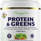 Paradise Herbs ORAC Energy Proteins & Greens Powder, Antioxidant Power of 24 Servings of Fruits & Vegetables in 1 Scoop + 20g Protein, Vanilla, 14 Servings