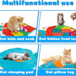 AWOOF Cat Mat, Cute Soft Catnip Mat, Cat Activity Mat Machine Washable Catnip Toys Interactive Cat Toys for Indoor Cats (Fish Shape)