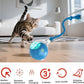 Interactive Cat Toys Ball - 2025 New Gen with Smart Obstacle Avoidance,Bird Chirps & Auto Wake-Up,Includes 1 Speedy Tail 2.0 Ropes, Ideal Kitten Toys for Bored Indoor Cats (Blue)