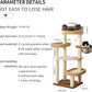 Cat Tree Tower for Indoor Cats, House Condo for Large Cats, Modern Tall Manual Hand Woven With Sisal, Scratching Post, Cute Furniture Activity Centre, Cat Lover Gift