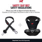 Tuff Pupper Dog Seat Belt | Adjustable Length Dog Seatbelt Restraint | Tangle-Free Locking Carabiner | Shock-Absorbing Bungee | Reflective Stitching for Visibility | Universal Fit for Cars & Trucks