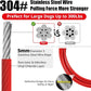 Jenico Dog Tie Out Cable, 10-150FT Runner Cable with Swivel Hook and Shock Spring, Yard & Camping Dog Leash Tether for Small to Medium Pets Up to 500 LBS