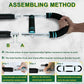 VVOKGO Twister Arm Trainer with 4 Spring for Men & Women, 20-110lb Adjustable Chest Workout Equipment, Shoulder Arm Strength Exerciser, Portable Power Twister Bar, Detachable Design Fitness Anywhere