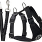 SlowTon Dog Seat Belt Harness for Car, Dog Car Harness Adjustable Mesh Breathable & Dog Seatbelt Safety Tether with Elastic Bungee for Small Medium Large Pets(Black, Single Clip, XS)