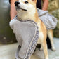 Tuff Pupper Quick Dry Towel for Dogs | Ultra Absorbent Microfiber Shammy | Extra Large 35x15 Size Dog Bath Towel | Comfortable Hand Pockets | Indoor Outdoor Use | Durable Material | Machine Washable