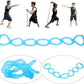 7 Rings Stretch Exercise Band, Portable Silicone Elastic Resistance Band Pilates Flexbands Yoga Stretching Strap Physical Therapy Rehab Belt, Home Gym Workout Equipment for Full Body Exercise