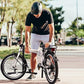 SOLOROCK 20" 8 Speed Aluminum Folding Bike - Wonder V Brakes, with Fenders & Alloy Rear Rack, Stainless Steel Spokes & Stainless Steel Fender Stays