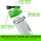 HELIMIX 2.0 Vortex Blender Shaker Bottle Holds upto 28oz | No Blending Ball or Whisk | USA Made | Portable Pre Workout Whey Protein Drink Shaker Cup | Mixes Cocktails Smoothies Shakes | Top Rack Safe