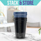 '-2 Pack- 20 oz Protein Shaker Bottles for Protein Mixes - 2x Wire Whisk, Leak Proof Shaker Cups for Protein Shakes and Pre Workout, Protein Shaker Bottle Pack, Protein Mixer Cup (Blue&Black)