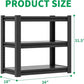 Fish Tank Stand,3-tier Rack Shelf Heavy Duty Metal Frame Aquarium Stand 20 Gallon,Reptile Terrarium Stand for 30 Gallon Long Aquarium,Reptile Tank Stand,Breeder Tank Stand,31.5"*18"*34"