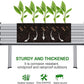 Land Guard Galvanized Raised Garden Bed with Legs, 48×24×32in Large Metal Elevated Raised Planter Box with Drainage Holes for Backyard, Patio, Balcony, 400lb Capacity