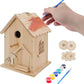 Lalafancy DIY Wooden Bird House Kit for Kids and Adults, Build it Yourself Birdhouse Kits for Outside with Paint Strips, Woodworking Adult Crafts, Hanging Birdhouse for Garden Yard Decor Gifts