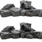 Unocho Aquarium Rock Stone Fish Tank Rocks 5LB Natural Rocks for Aquariums Landscaping Model Tank Decoration Aquarium Miniature and Fairy Garden-3-6inches 4PCS