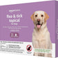Amazon Basics Flea and Tick Topical Treatment for Large Dogs (45-88 pounds), 3 Count (Previously Solimo)