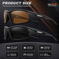 Polarized Sports Sunglasses for Men 100% UV Protection Wrap Around Unbreakable Sun Glasses for Fishing Driving