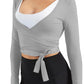Women Tie Front Shrug Long Sleeve Bolero Cardigan Lightweight Casual Tops