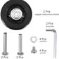 uxcell Replacement Luggage Wheels 60x18mm Suitcase Wheel Repair Kits Include 2 PU Bearing Wheels & Washers, Wrenches & Axle Screw for Trolley Bag, Inline Skate and Caster Board