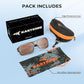 KastKing Chippewa Polarized Fishing Sunglasses, UV400 Protection Full Wrap Frame Sports Cycling Sunglasses, 1.0mm TAC Lenses