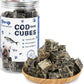 Cod Skin Cubes Dog Treat, Chew Fish Skins Rolls w/Taurine, One-Ingredient Grain Free Healthy Dog Treat, Rich in Omega3, 8 oz