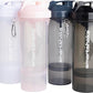 Smartshake Slim 4-Pack Protein Shaker Bottle 400 ml | 13.5 oz – Storage Included - Leakproof Screw-on Lid - BPA Free – Unisex - Black, White, Stormy Gray, Cotton pink