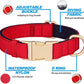 Didog Soft Padded Dog Collars for Small Dogs, Colorful and Durable Dog Collar with Quick Release Buckle, Light and Breathable for Daily Walking, Red, S