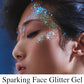 2 Packs White Face Glitter Gel,Singer Concerts Music Festival Rave Accessories,Mermaid Body Glitter Gel,Halloween Hair Sequins Face Glitter Paint Makeup,Sparkling Chunky for Women,100ML