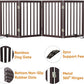 Freestanding Dog Gate Folding Brown Dog Gates for The House Doorways Stairs Pet Gates for Dogs, Doogie Puppy Fence Gate