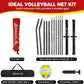 BAGAIL Volleyball Net, 12ft/20ft Portable Volleyball Net for Backyard - Adjustable Height, Heavy-Duty Frame, Freestanding Design - Portable Outdoor/Indoor Volleyball Set with Carry Bag