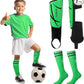 Soccer Shin Guards and Socks Kids Youth Lightweight Soccer Pads Defender with Ankle Protection Ski Shin Guards Football Equipment for Age 4-14 Toddler Boys Girls Teens