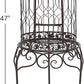 Deco 79 Vintage Metal Free-Standing Birdcage, 14" x 14" x 47", Black