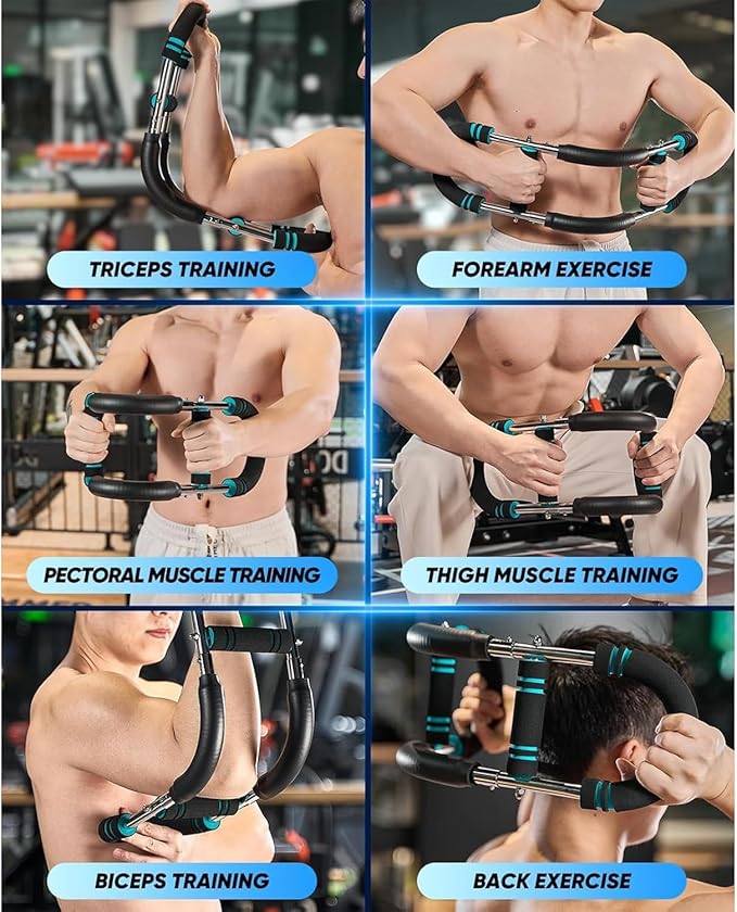 Vedaeyer Twister Arm Trainer, 40-100lb Arm Trainer for Men - Chest/Shoulder/Triceps Workout Equipment, Portable Spring Resistance Home Fitness Equipment, 3-Level Adjustable Design