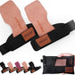 Frelaxy Lifting Wrist Straps Women and Men, Weight Lifting Grips with Cushion Wrist Loop, Double Layer Leather and Storage Pouch, Gym Workout Straps for Deadlift and Powerlifting