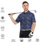 Men's Golf Polo Shirts Short Sleeve Striped Performance Moisture Wicking Dry Fit Golf Shirts for Men
