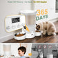 Gimars 5L/20 Cups Automatic Cat Feeder, Programmable 1-6 Meals Cat Food Dispenser with Stainless Steel Bowl, Easy Setup, Dual Power Supply,10s Meal Call Timed Pet Feeder for Cats and Small Dogs