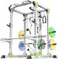 Power Cage Multi-Function Power Rack with Cable Crossover System,1800 LBS Capacity Squat Rack with Weight Bench,for Home Gym