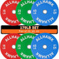 Colored Olympic Weight Plates, 2-inch Rubber Bumper Plate Set for Home Gym Barbell Weight Lifting and Strength Training