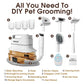 Dog Grooming Kit, Dog Hair Vacuum with Nail Clipper and 4L Dust Cup, 6 Pet Grooming Tools, Silent Pet Vacuum for Cats, Dogs and Other Animals