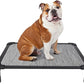Veehoo Chew Proof Elevated Dog Bed - Cooling Raised Pet Cot - Rustless Aluminum Frame and Durable Textilene Mesh, Unique Designed No-Slip Feet for Indoor or Outdoor Use, Black Silver, Medium