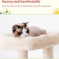 Hey-brother Tall Cat Tree Tower, Heavy Duty Scratching Posts with Large Platforms, Cozy Condos, Big Hammock, Toy Balls, Multi-Level Furniture for Indoor Adult Cats, 80.7 Inches, Beige MPJ039M